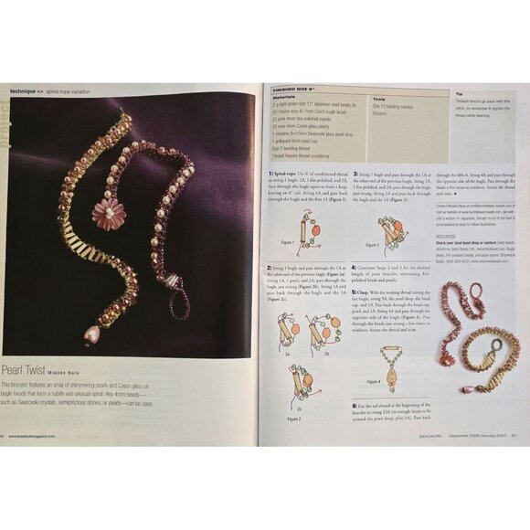 Beadwork Magazine December 2006 January 2007 Embellish A Button Bracelet - Picture 14 of 15
